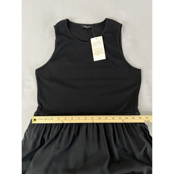 Fashion‎ Women's Maxi Dress Sz Large Layered Pocket Sz Large NWT  Black - Picture 5 of 10